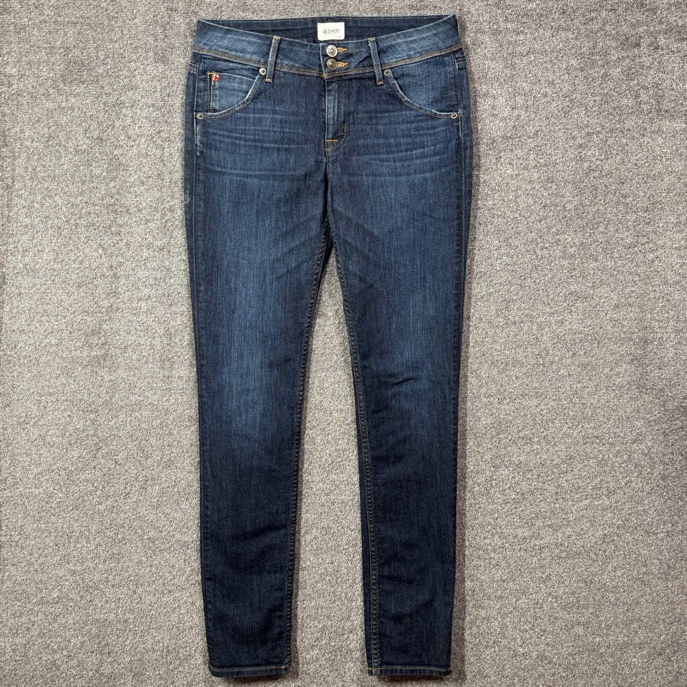 Hudson Jeans Womens 28 Collin Flap‎ Skinny Dark Wash Blue Low Rise